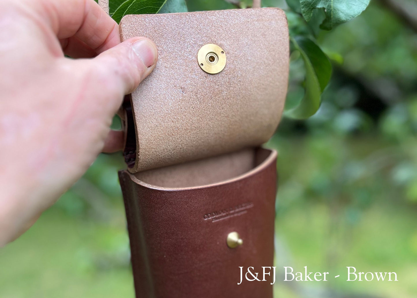 Cross Body Phone Bag - Leather - Hand Stitched