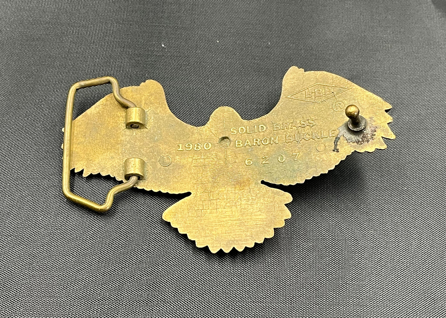 'American Eagle #2' Belt - Oak Bark Tanned Leather Belt - Brass Buckle - Hand Stitched