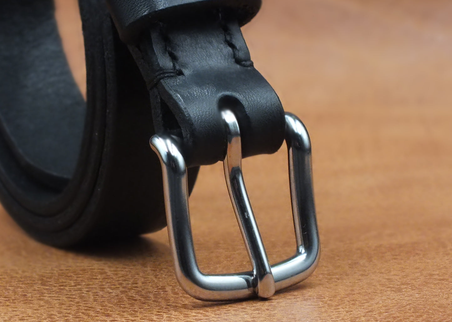 SALE - Black Leather Belt - 1" (25mm wide) - 32" to 36" Waist