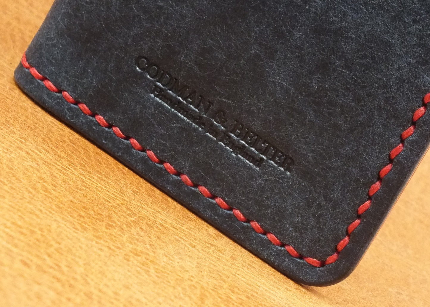 The Beacon Bi-Fold - Navy Blue / Natural / Red