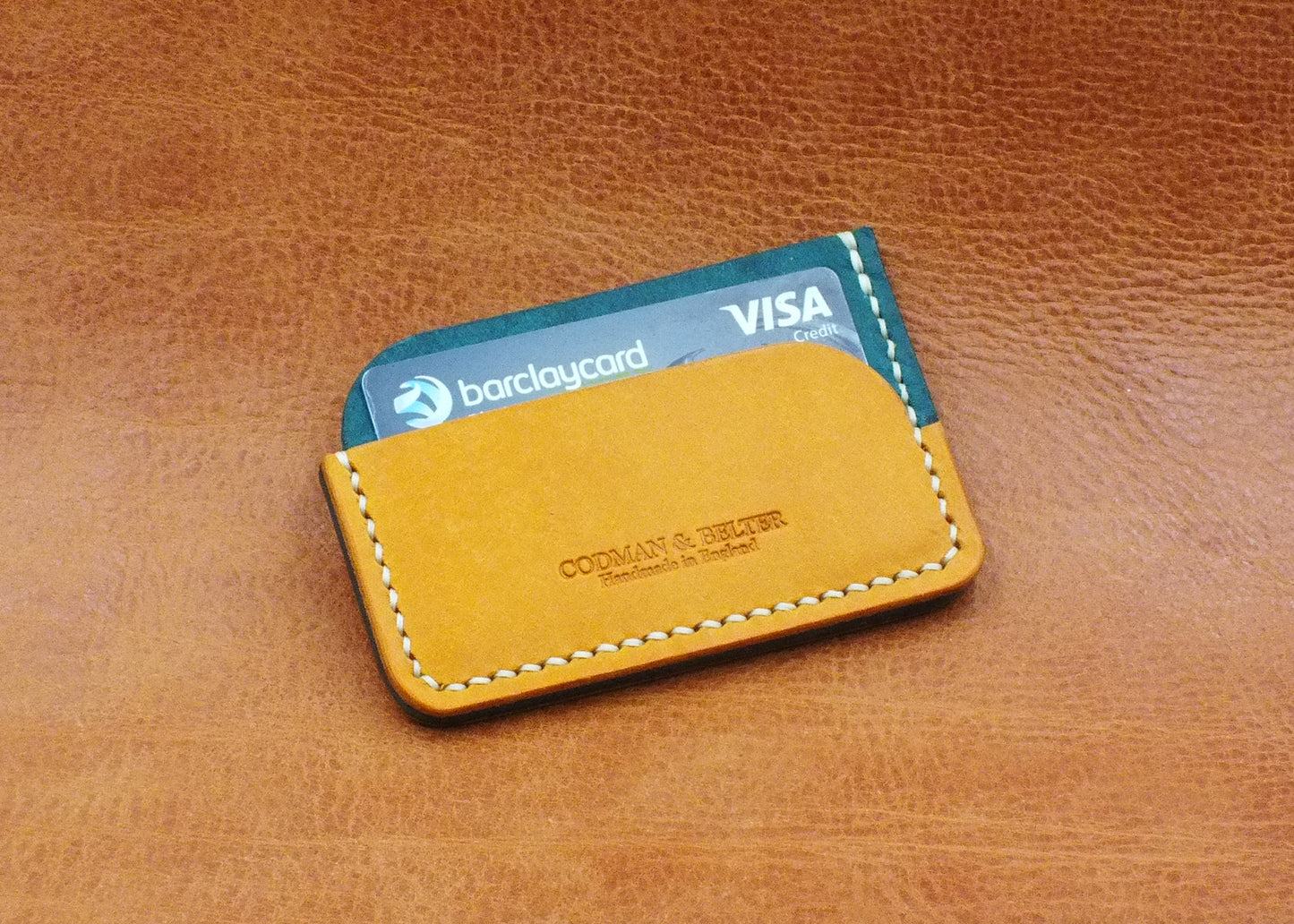 The Ditchling Card Wallet - Yellow and Sky Blue