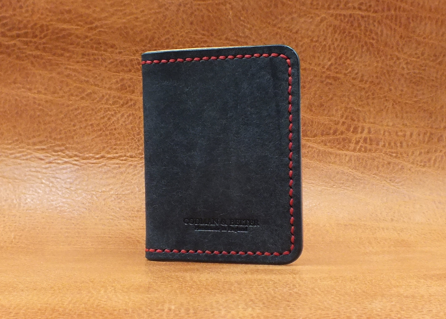 The Beacon Bi-Fold - Navy Blue / Natural / Red