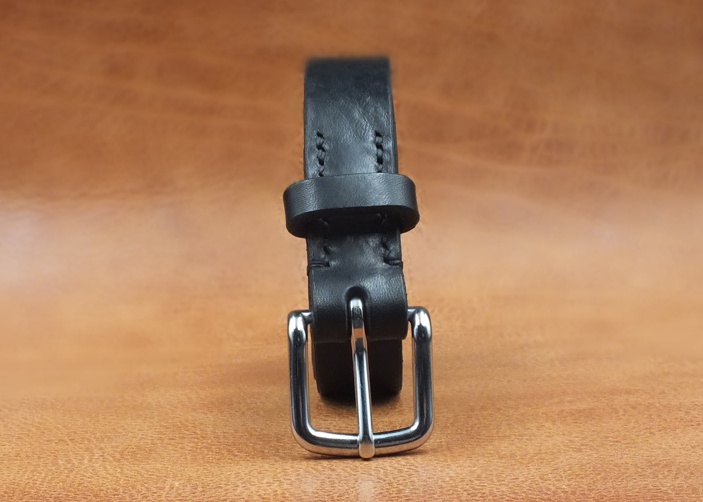 SALE - Black Leather Belt - 1" (25mm wide) - 32" to 36" Waist