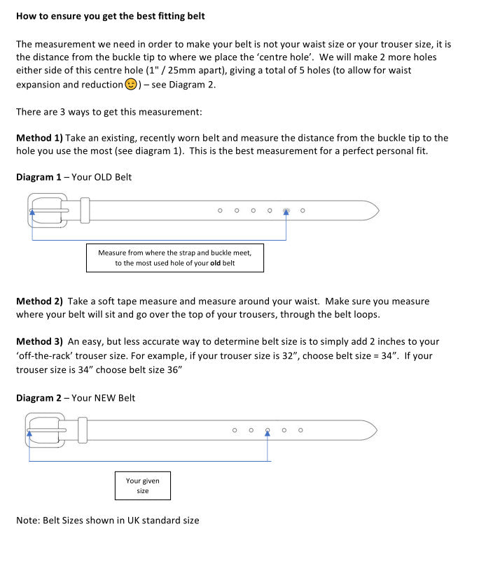 'Gone Fishing' Belt - Oak Bark Tanned Leather Belt - Brass Buckle - Hand Stitched