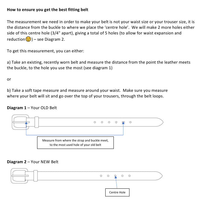 Oak #4 - Oak Bark Tanned Leather Belt - 'Whole belt' Buckle - 38mm wide - Colour Options - Hand Stitched