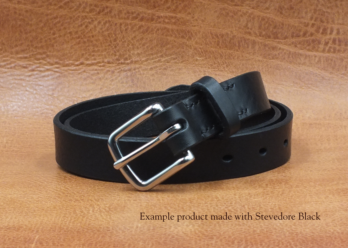 Stevedore Premium Italian Leather Belt & Strap Blanks - Black or Tan - 3.6mm-3.8mm thick - 25mm to 50mm wide - 55" (140cm) long