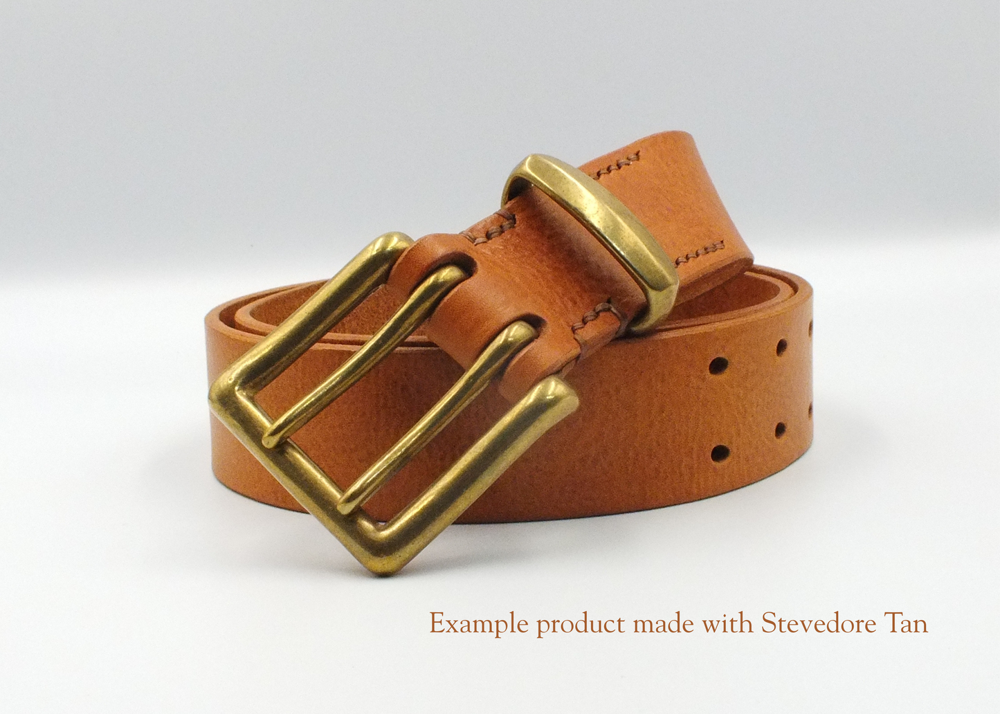 Stevedore Premium Italian Leather Belt & Strap Blanks - Black or Tan - 3.6mm-3.8mm thick - 25mm to 50mm wide - 55" (140cm) long