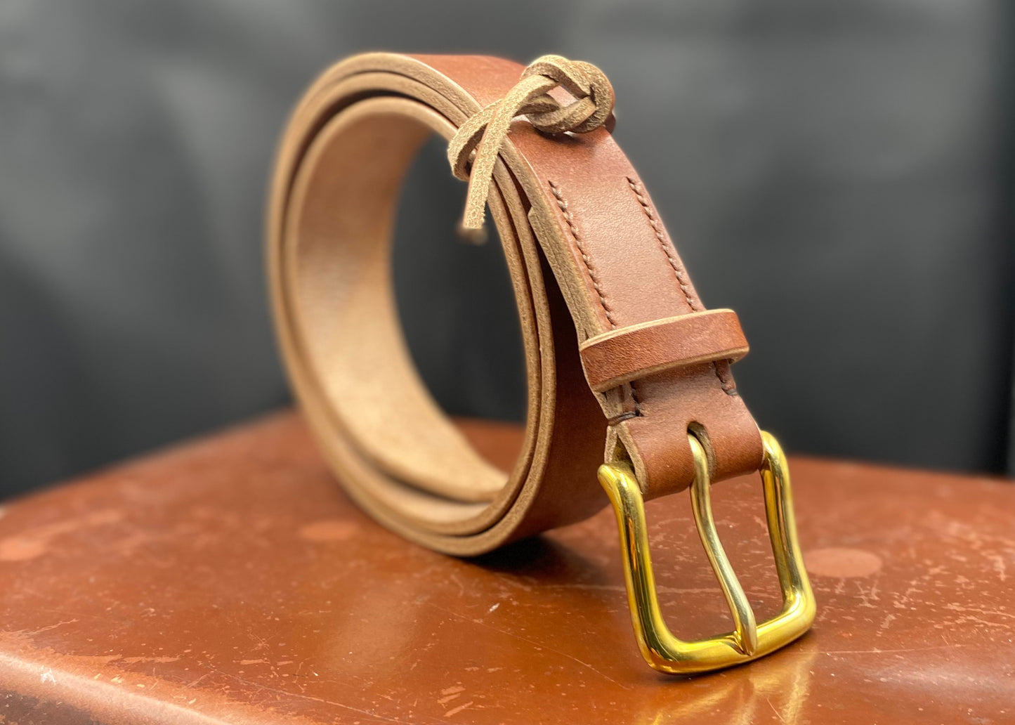 Handmade Oak Bark Tanned Leather Belt - 4 colours - Stainless Steel West End Buckle