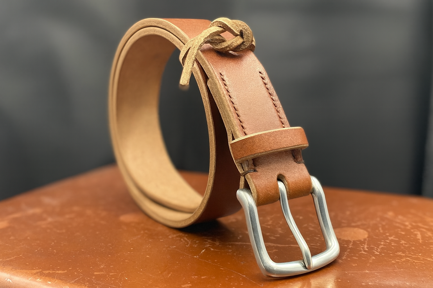 Handmade Oak Bark Tanned Leather Belt - 4 colours - Stainless Steel West End Buckle