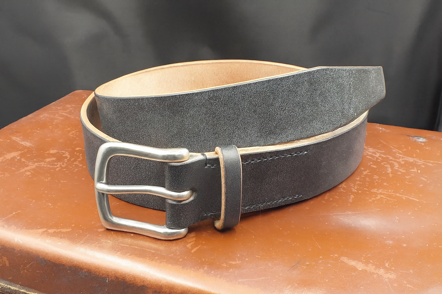 Handmade Oak Bark Tanned Leather Belt - 4 colours - Stainless Steel West End Buckle