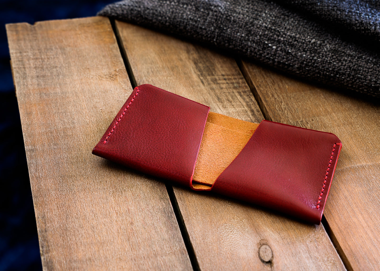 Rosso - Minimalist Leather Wallet