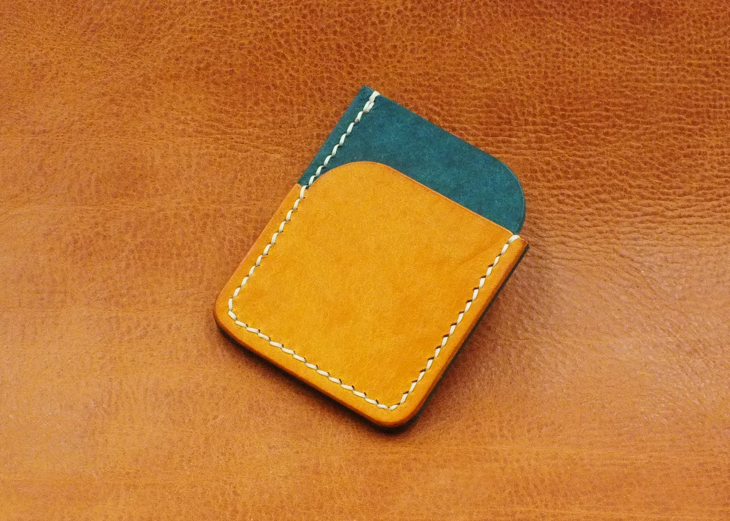 The Caburn Card Wallet - Yellow and Sky Blue