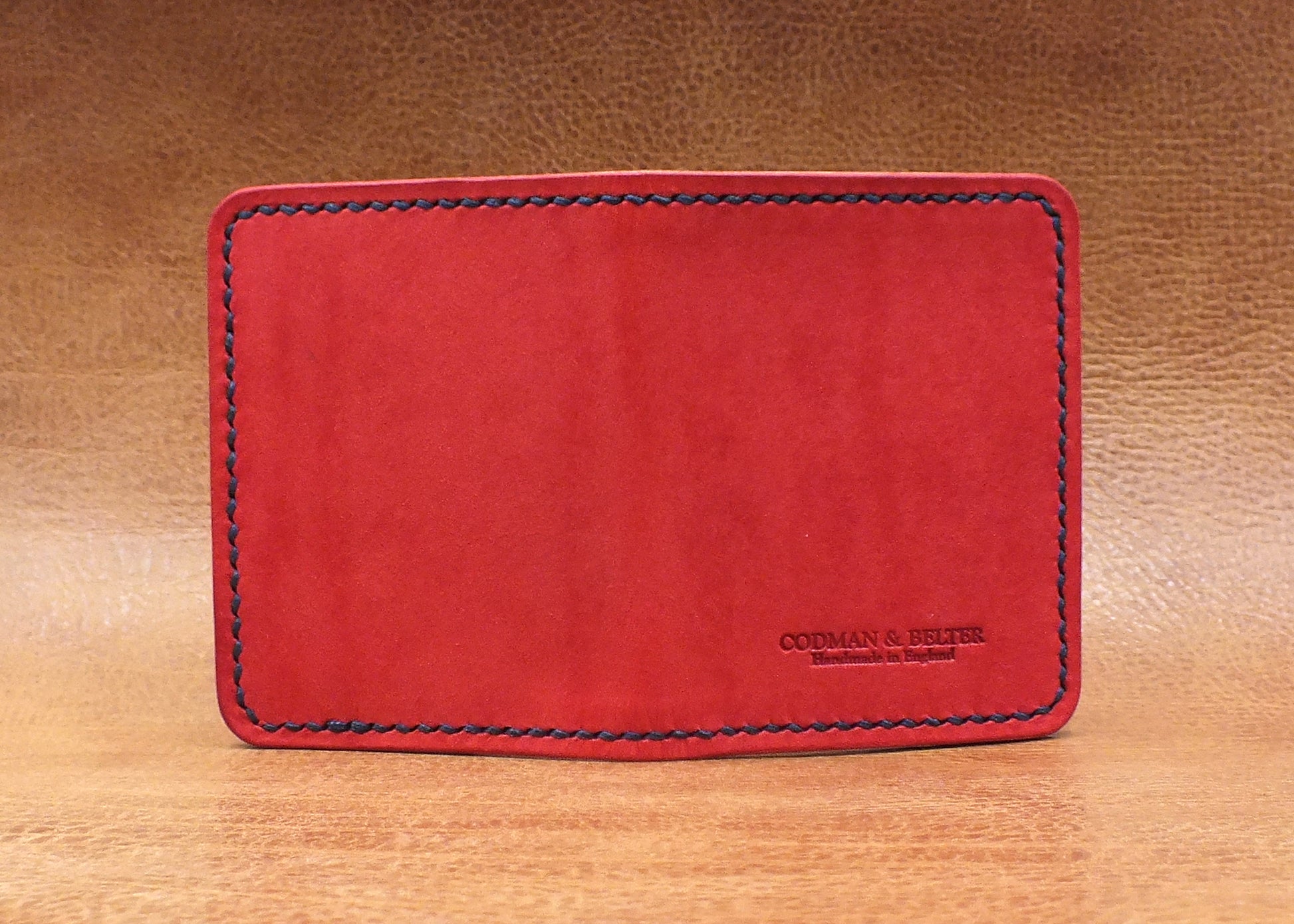 The Beacon Bi-Fold - Red / Natural / Navy Blue