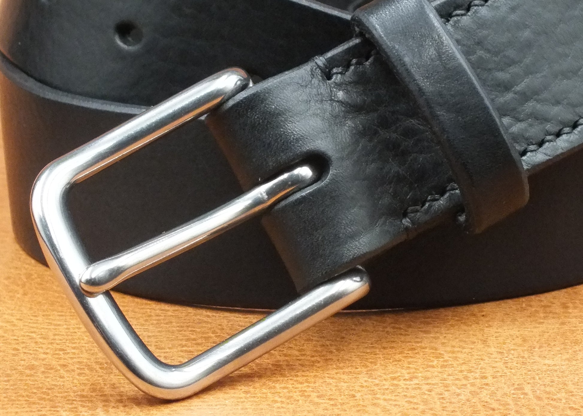 SALE - Black Leather Belt - 1.25" (32mm wide) - 32" to 36" Waist