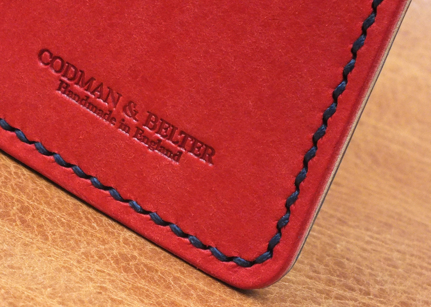 The Beacon Bi-Fold - Red / Natural / Navy Blue