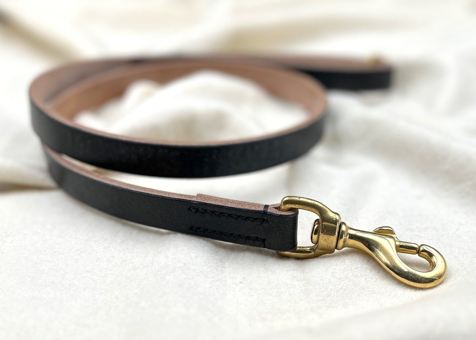 Baker's Oak Bark Leather Dog Collar and Lead Set
