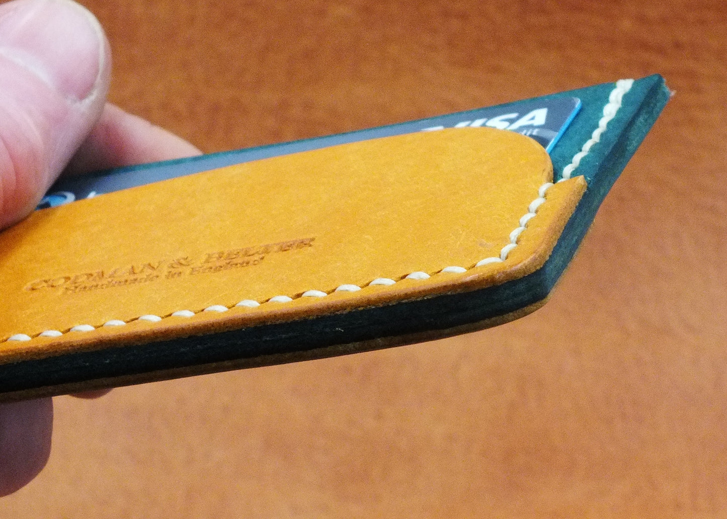 The Ditchling Card Wallet - Yellow and Sky Blue
