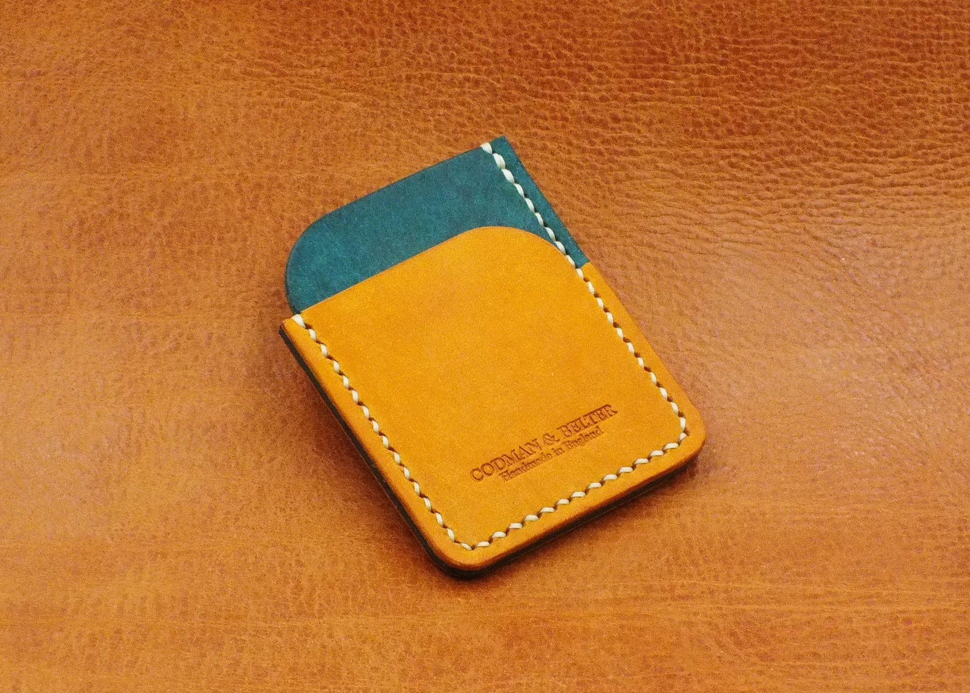 The Caburn Card Wallet - Yellow and Sky Blue