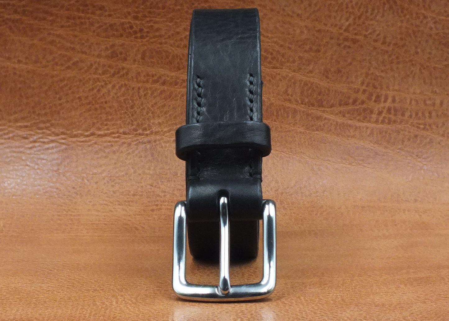 SALE - Black Leather Belt - 1.25" (32mm wide) - 32" to 36" Waist