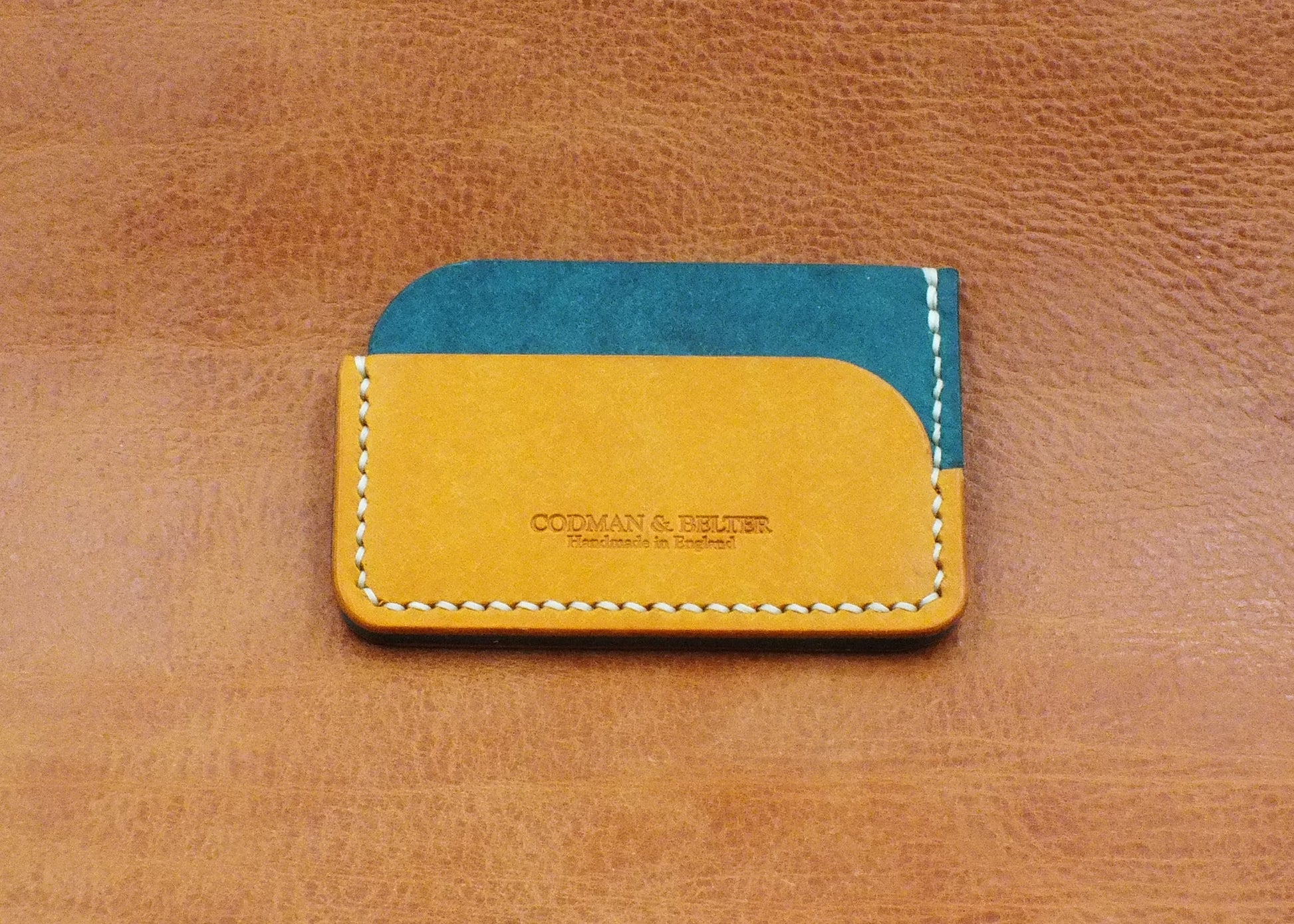 The Ditchling Card Wallet - Yellow and Sky Blue
