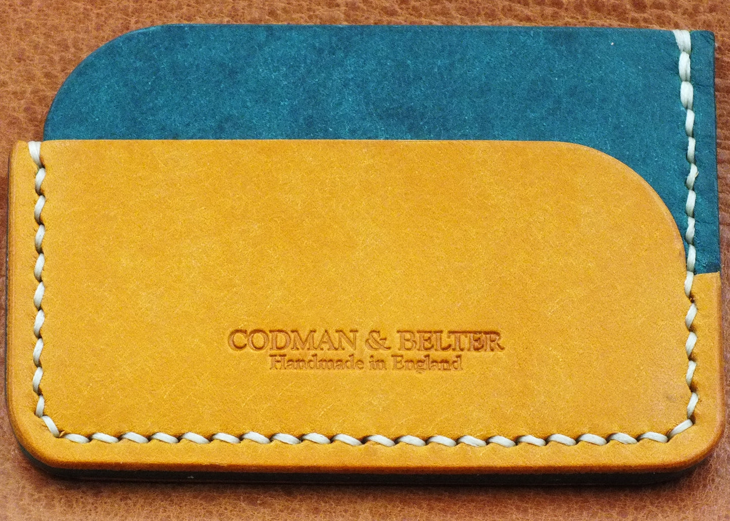 The Ditchling Card Wallet - Yellow and Sky Blue