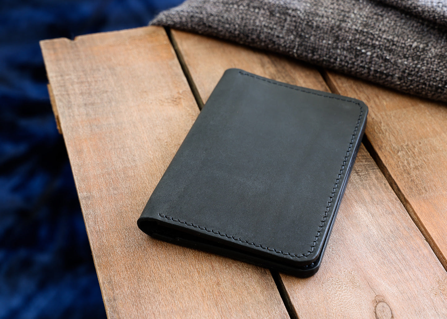 A5 Leather Notepad Holder - Hand Stitched
