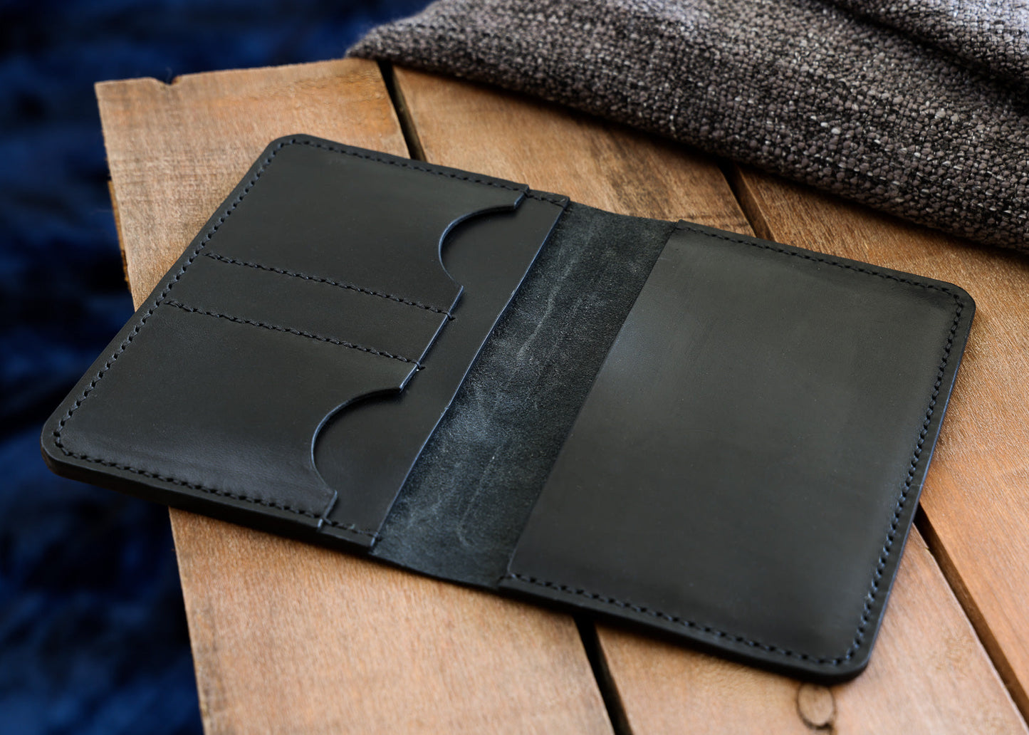 A5 Leather Notepad Holder - Hand Stitched
