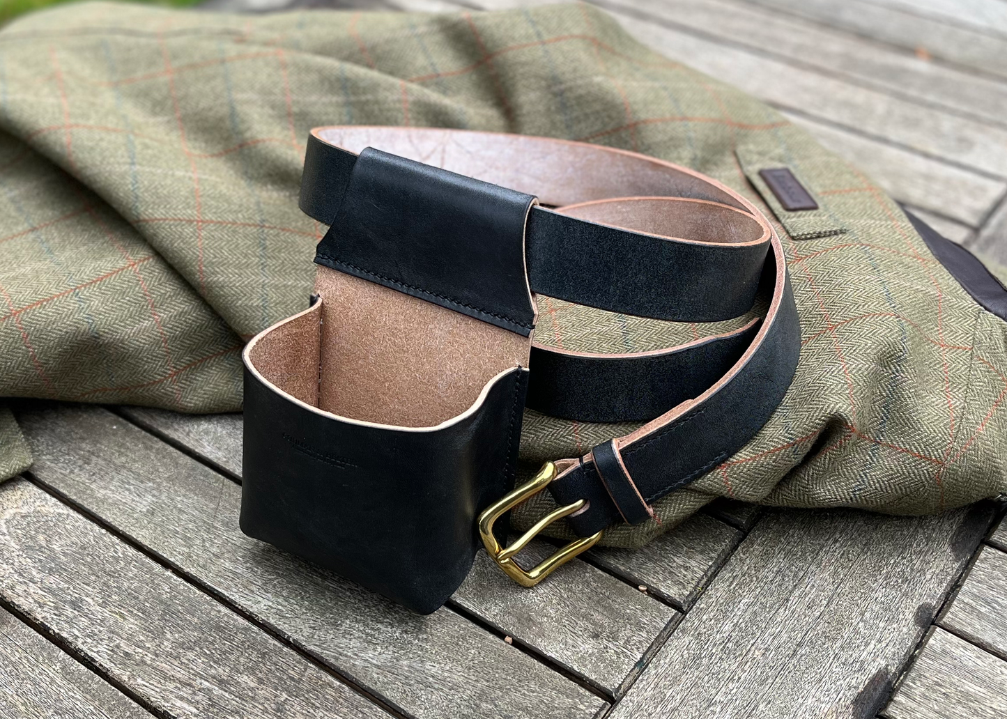 Leather Shotgun Cartridge Box Holder