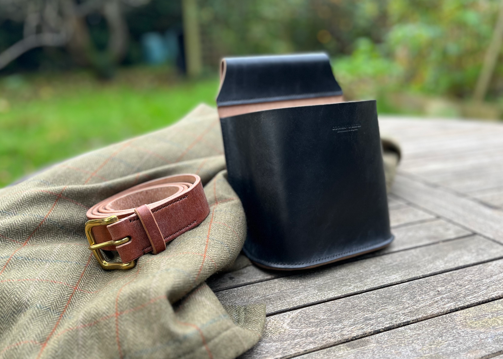 Leather Shotgun Cartridge Pouch & Belt Set