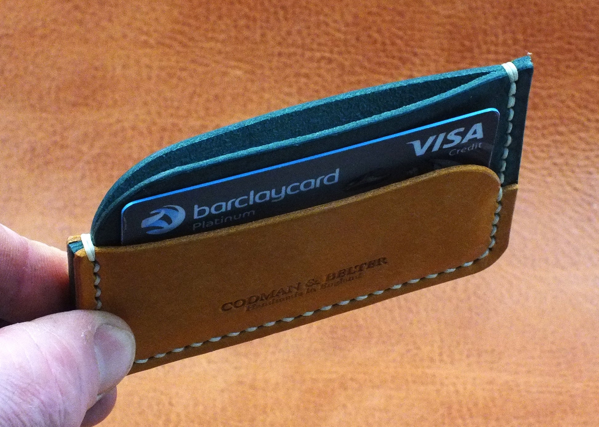 The Ditchling Card Wallet - Yellow and Sky Blue