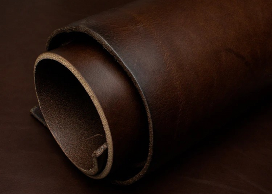 Walpier 'Rocky' Premium Leather Belt & Strap Blanks - Chocolate Brown - 3.6mm-3.8mm thick - 25mm to 50mm wide - 55" (140cm) long