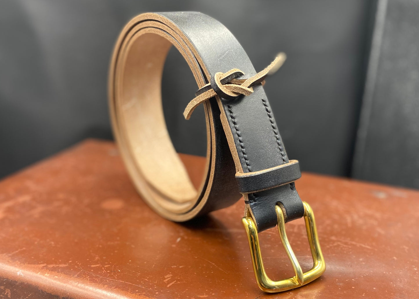 Handmade Oak Bark Tanned Leather Belt - 4 colours - Stainless Steel West End Buckle