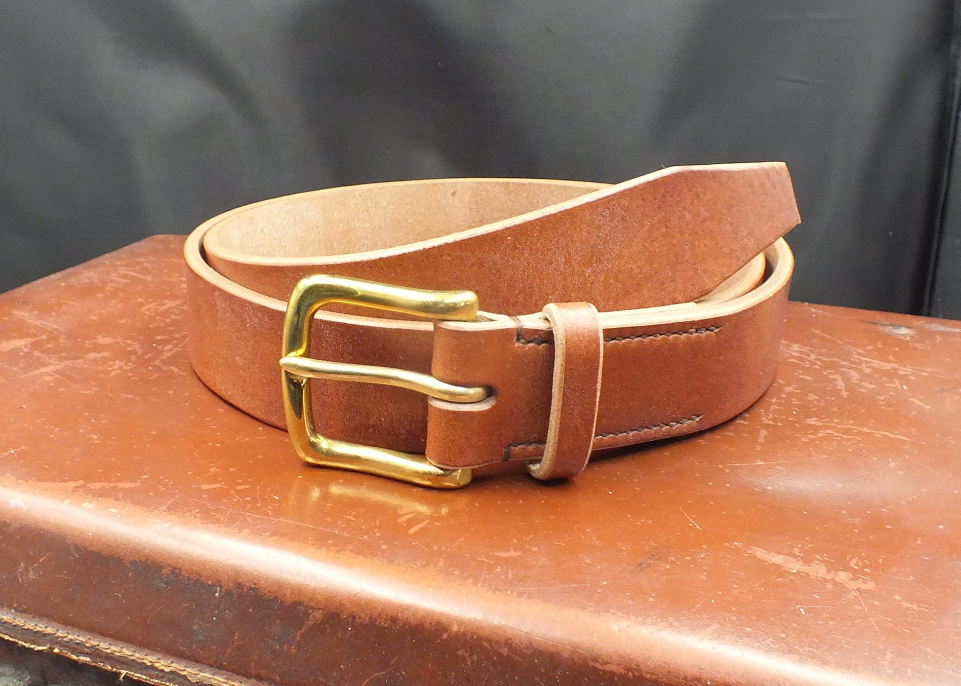 Handmade Oak Bark Tanned Leather Belt - 4 colours - Stainless Steel West End Buckle