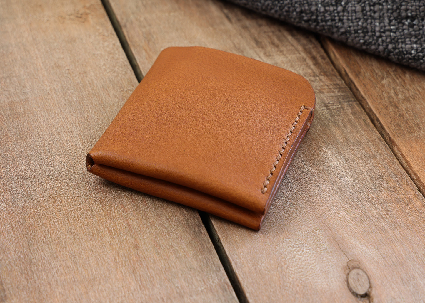 Cognac - Minimalist Leather Wallet